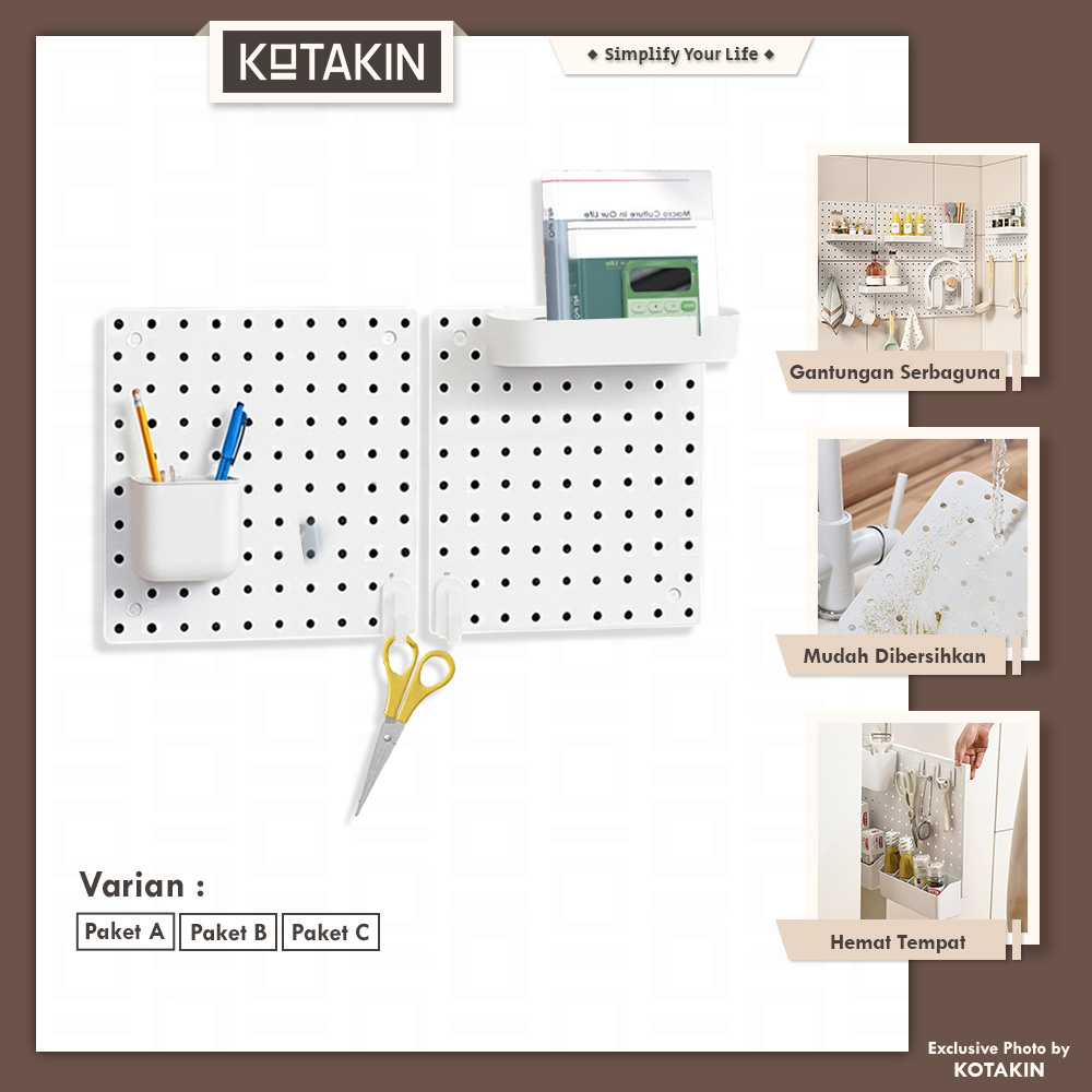 Pegboard Dinding 1 Set Aesthetic